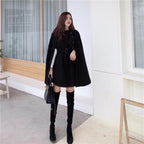French Socialite Temperament Cape Shawl Woolen Coat